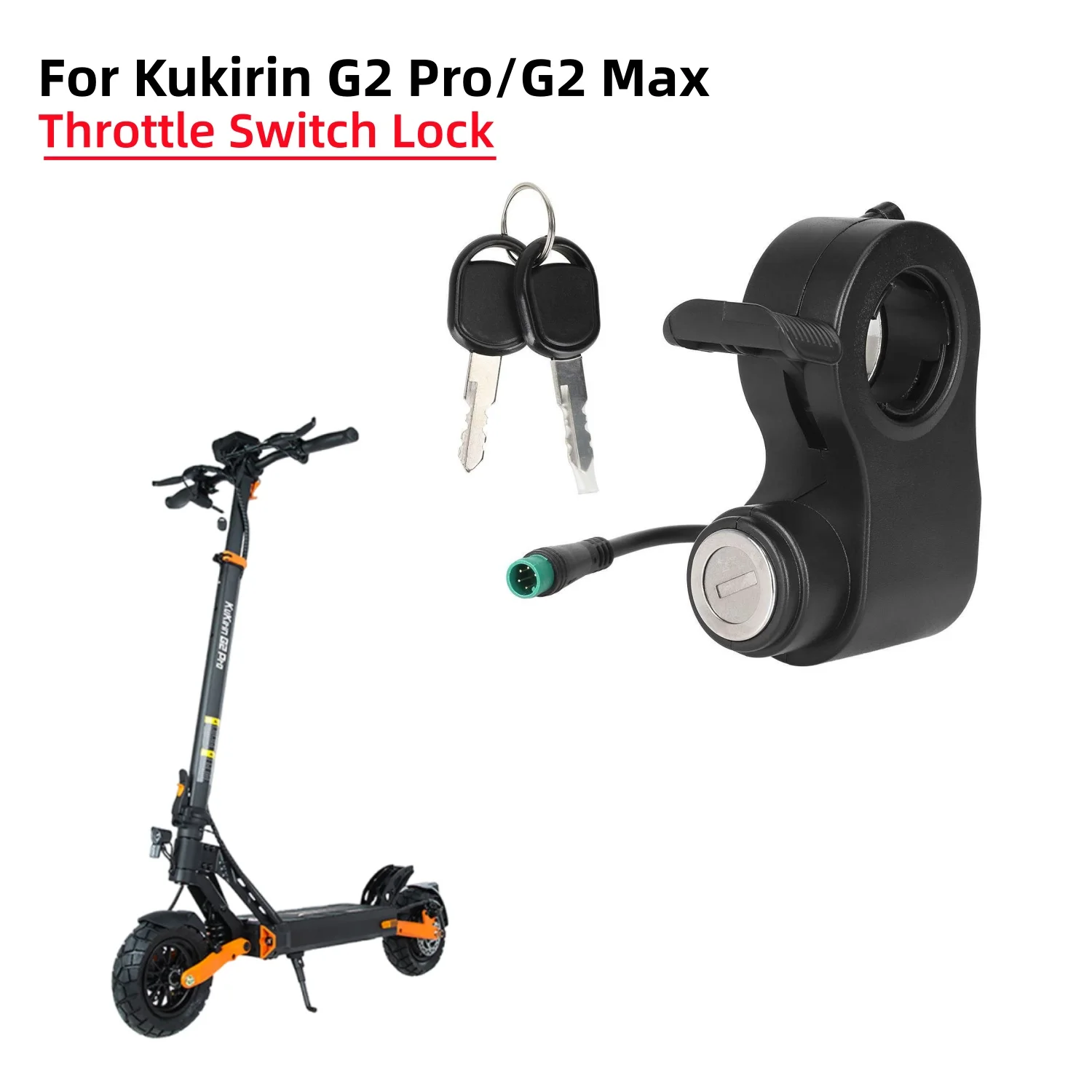Image of Für Kukirin G2 Pro G2 Max Scooter: Gashebel-Schalter-Sperre mit Schlüssel, integrierte Startschalter-Sperre, Ersatzteile