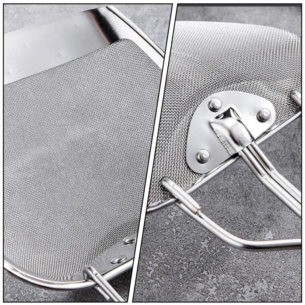 

1Pcs Stainless Steel Oil Strainer Long Handle Practical Frying Slotted Spoon Food Serving Strainer Kitchen Mesh Colander
