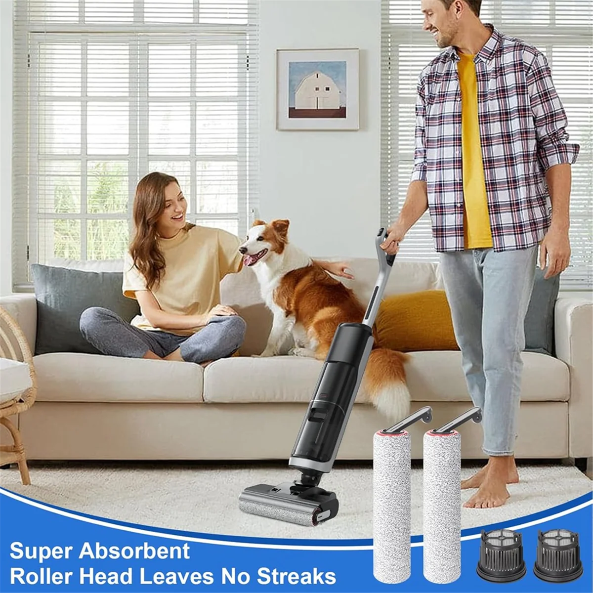 Moderne rolborstel en Hepa-filters voor Dreame H14 nat- en droogzuiger