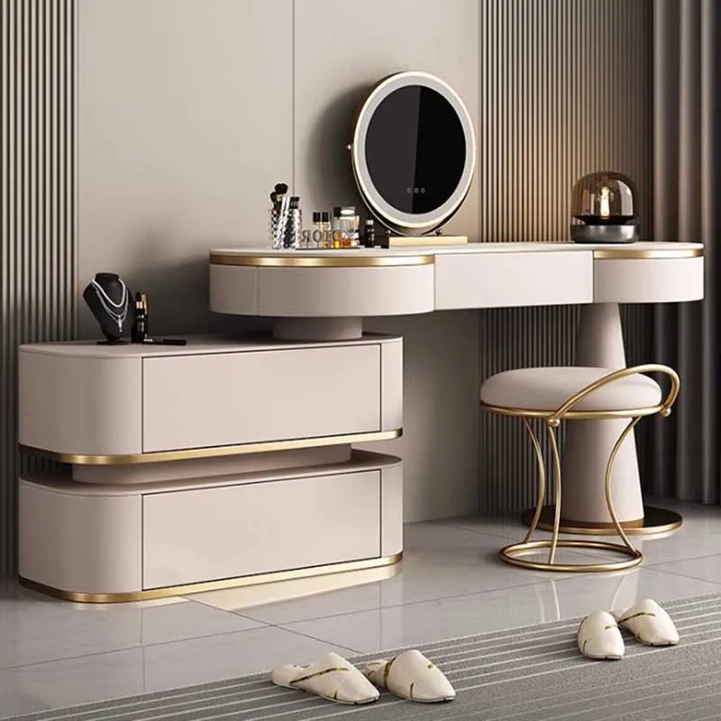 Stool Dressing Table Dresser Mirror Bedroom Storage Drawer Vanity Desk Dressers Cabinets Make Up Tocador De Maquillaje Furniture