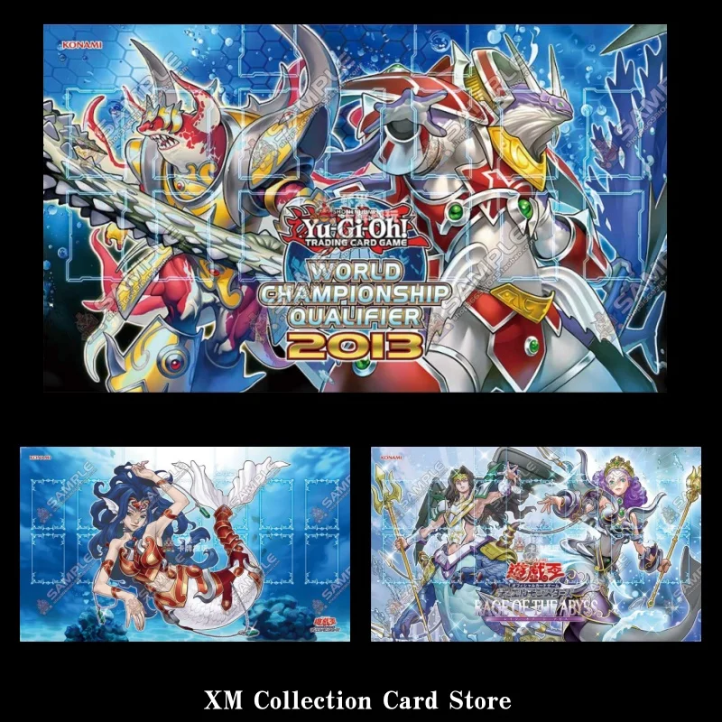 

Atlantean Mermail Abyss Series 600x350mm Playmat Poseidra Abyss Anime Cartoon Single Player Battle Rubber Board Game Mat Gift