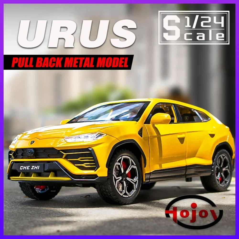 

Scale 1:24 Urus SUV Metal Diecast Alloy Toys Cars Trucks Model Sound Gift For Boys Children Kids Off-road Toy Vehicles Hobbies