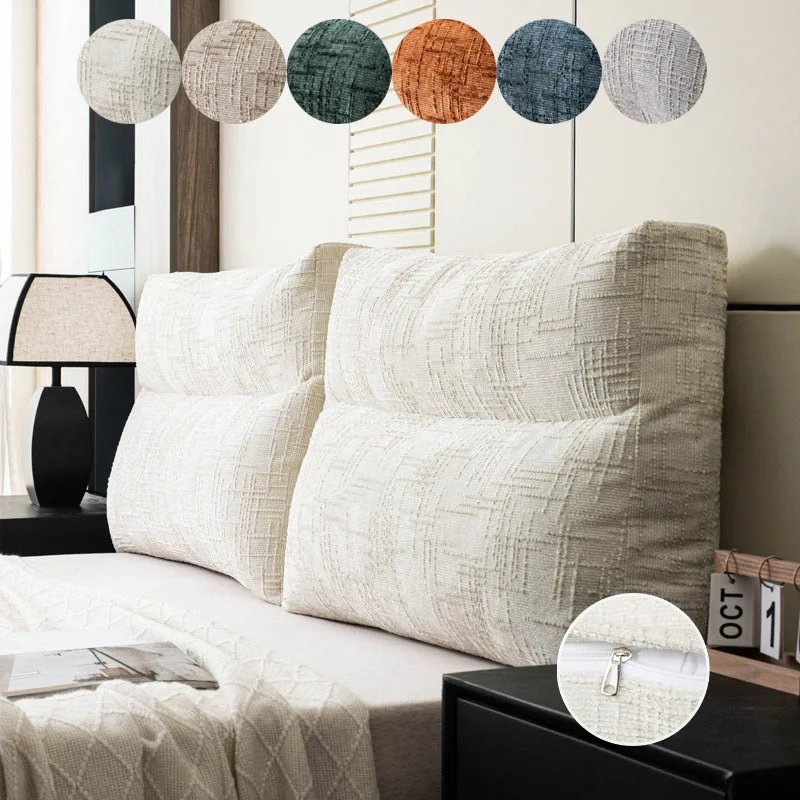

Minimalist Style Bamboo Knot Linen Reading Pillow Ergonomic Spine Protection Backrest Removable Washable Headboard Sofa Cushion