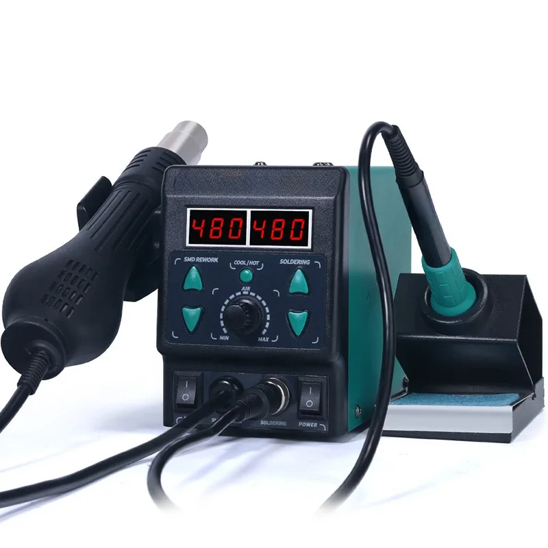 

Heat gun two-in-one, digital display constant temperature, mobile phone maintenance soldering iron welding table