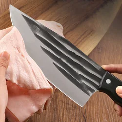 Utility Barbecue Cleaver Knife Chop Vegetables Cleaver Meat Kitchen Knives Handmade Blade Wood Handle Chef Butcher Knife Cleaver