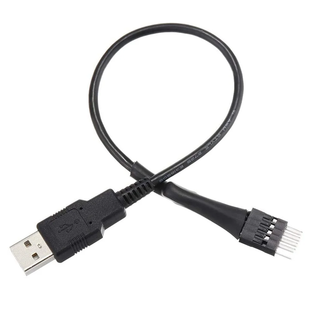 2pcs 20cm 9-poliger Stecker auf externem USB ein männliches PC-Mainboard internes Daten verlängerung kabel