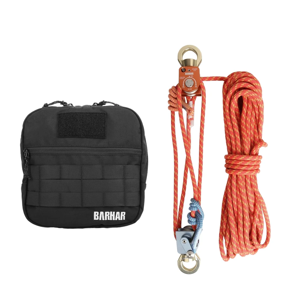 

High Altitude Outdoor Climbing Equipment Set Pulley & Climbing Rope Bags for Rock Mountain Snow & Ice Climbing Rescue