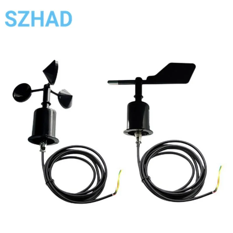 1Pair Three cups of wind speed sensor / wind direction wind direction meter (RS485 / 232, 4-20mA / 0-5V)