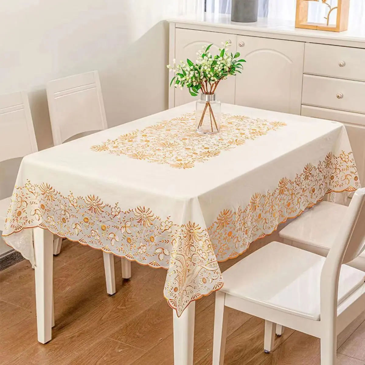 European Lace Table Cloth, Coffee Table Cloth, Dust Cover, Rich Jade, 130*180