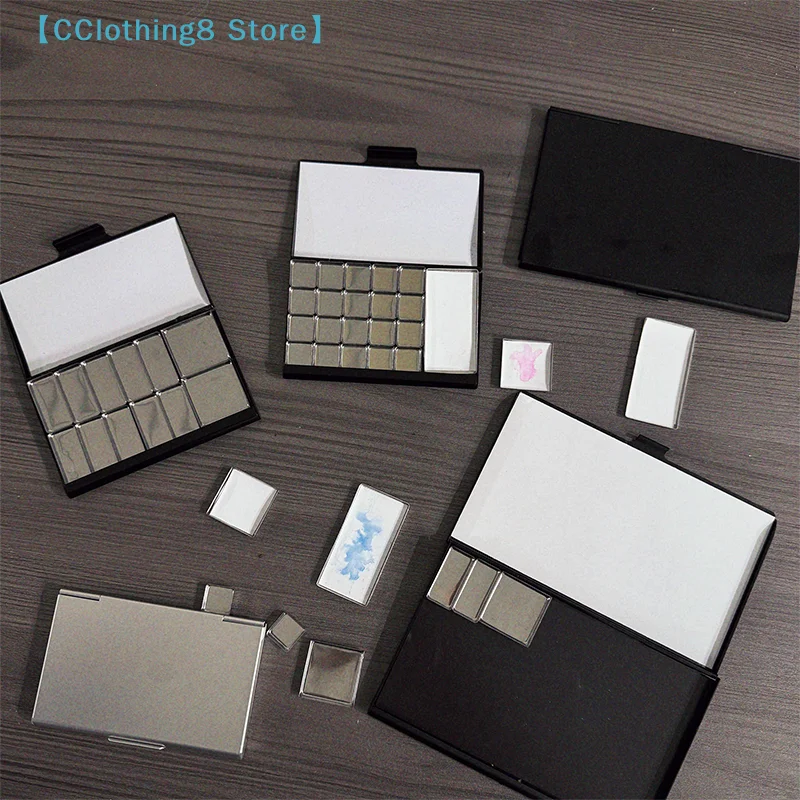 Watercolor Box Packaging Grid 0.5ml/1ml/2ml For Travel Box Magnetic Aluminum Palette Professional Paint Art Supplies【AliS8】