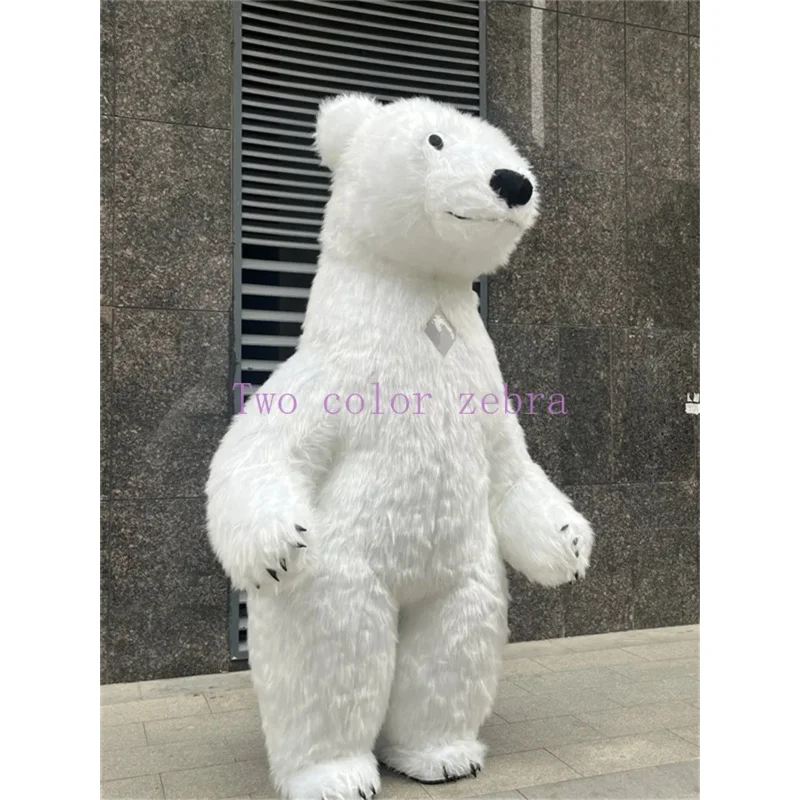 Costume de mascotte d'ours polaire gonflable à l'air personnalisé, costume d'animal, cosplay blanc, publicité, mariage, UY81