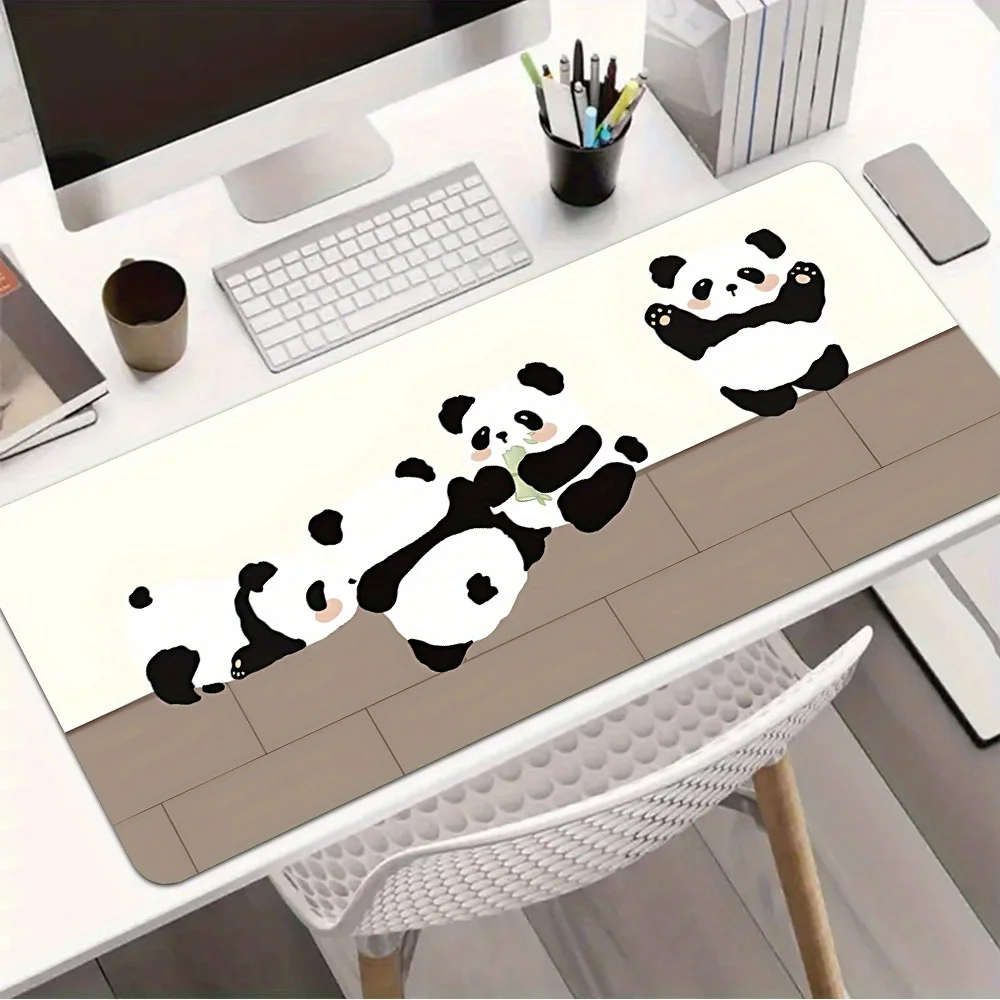 

The cute panda illustration game mouse pad is made of anti-slip rubber and easy to clean, suitable for both offices and homes