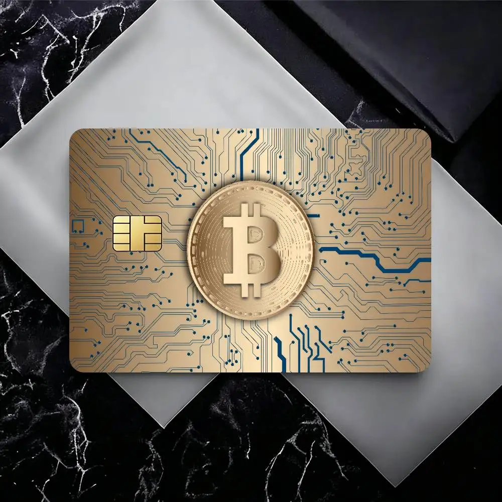 Finance Bitcoin Logo  Anime Credit Card Skin Stickers For Bank Card Bus Metro Card Sticker Waterproof Women