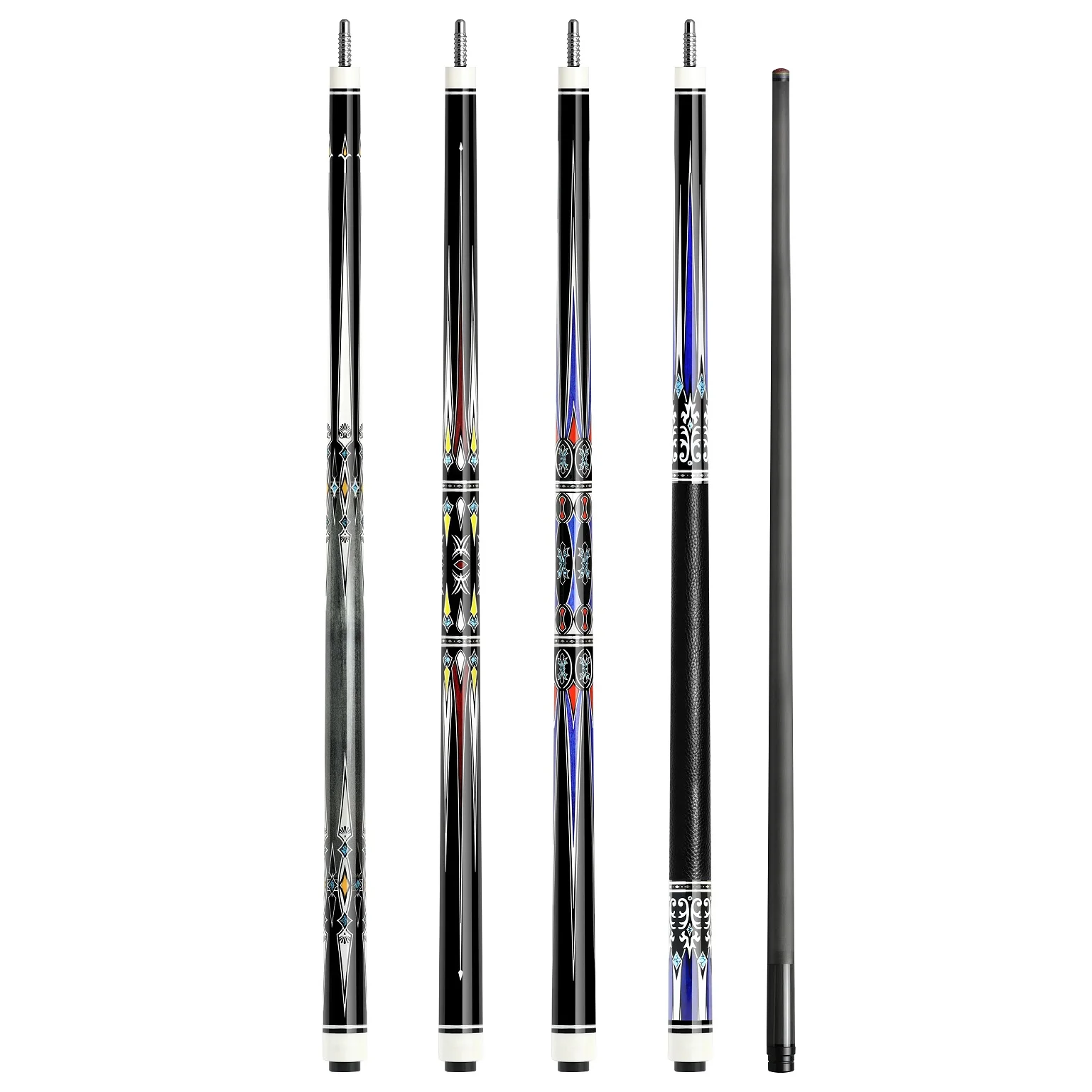 1/2-PC Carbon Fiber Shaft Billiard Pool Cue Stick