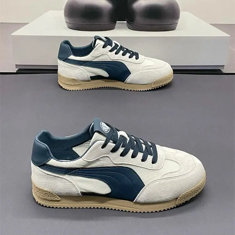 Atmungsaktive, weichsohlige, bequeme Freizeitschuhe für Herren in Übergröße, Frühling/Sommer, Mesh, Low-Top-Plateau-Sneaker, Schnürschuhe, flache Schuhe – Detail 11