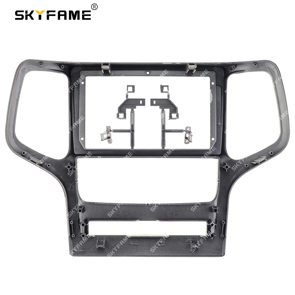 SKYFAME Car Frame Fascia Adapter Canbus Box Decoder Android Radio Dash Fitting Panel Kit For Jeep Grand Cherokee RST Laredo