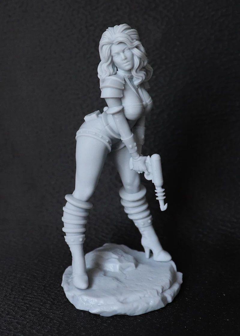 1/24 75mm 1/18 100mm Pretty Girl  Figure Figurine Unpainted No Color Sculpture 753