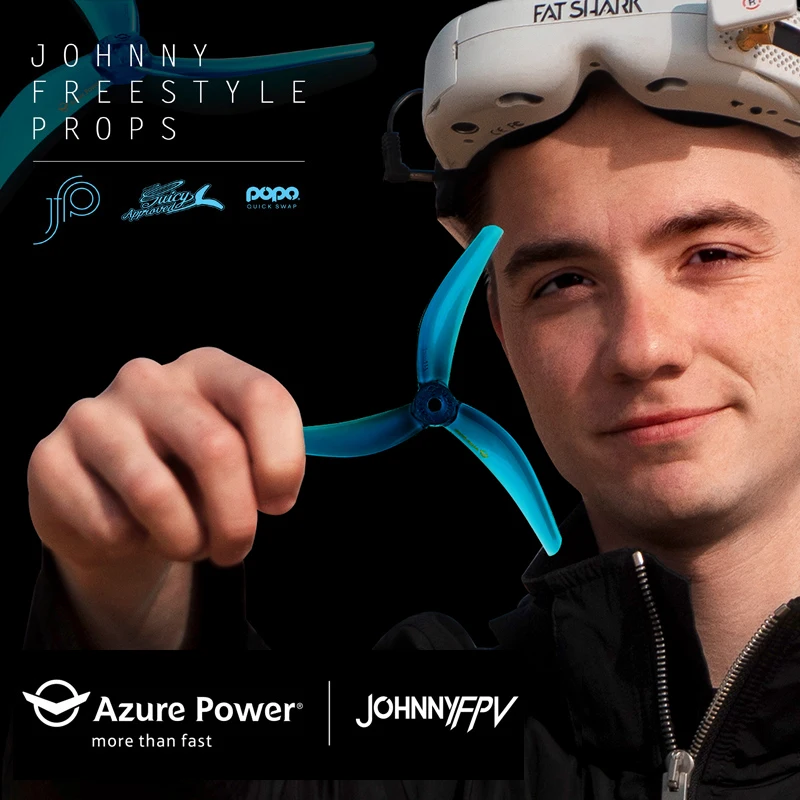 AZURE POWER Johnny FPV PC Freestyle Propeller 5 inch 3-blade 4.8*3.8*3mm for RC FPV Racing Freestyle 5inch Drones DIY Parts