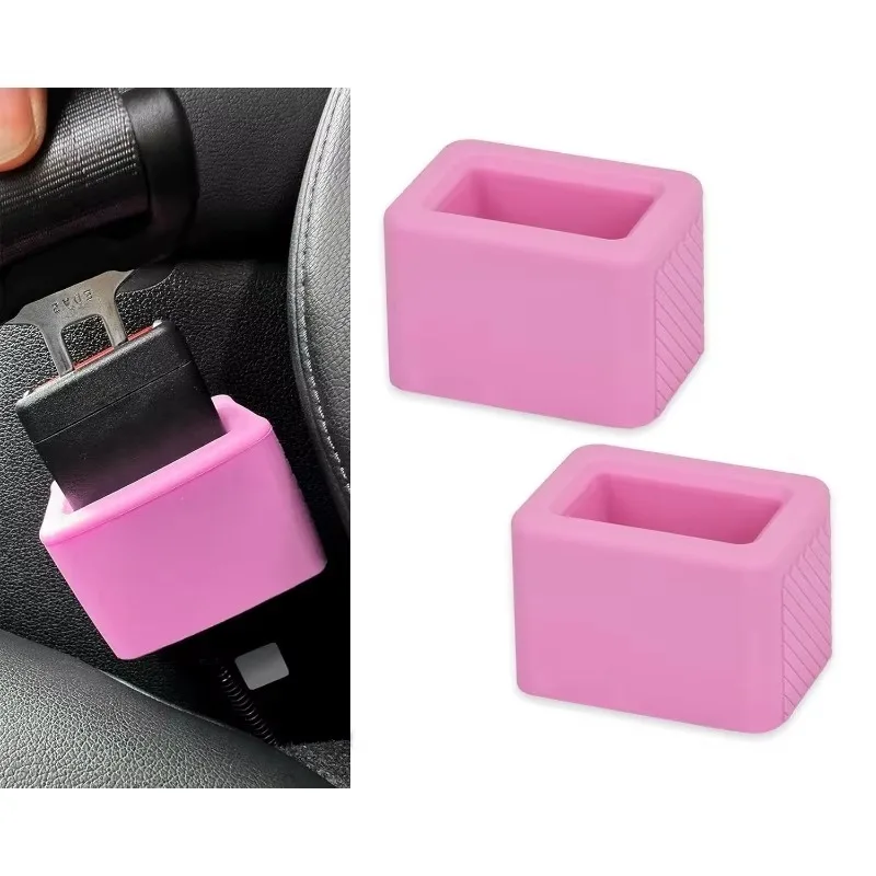 Buckle Up Car Seat Belt Guard Pink Seat Belt Holder Durable Silicone Material Car Accessories Suitable for Kids Toddler Boy Girl