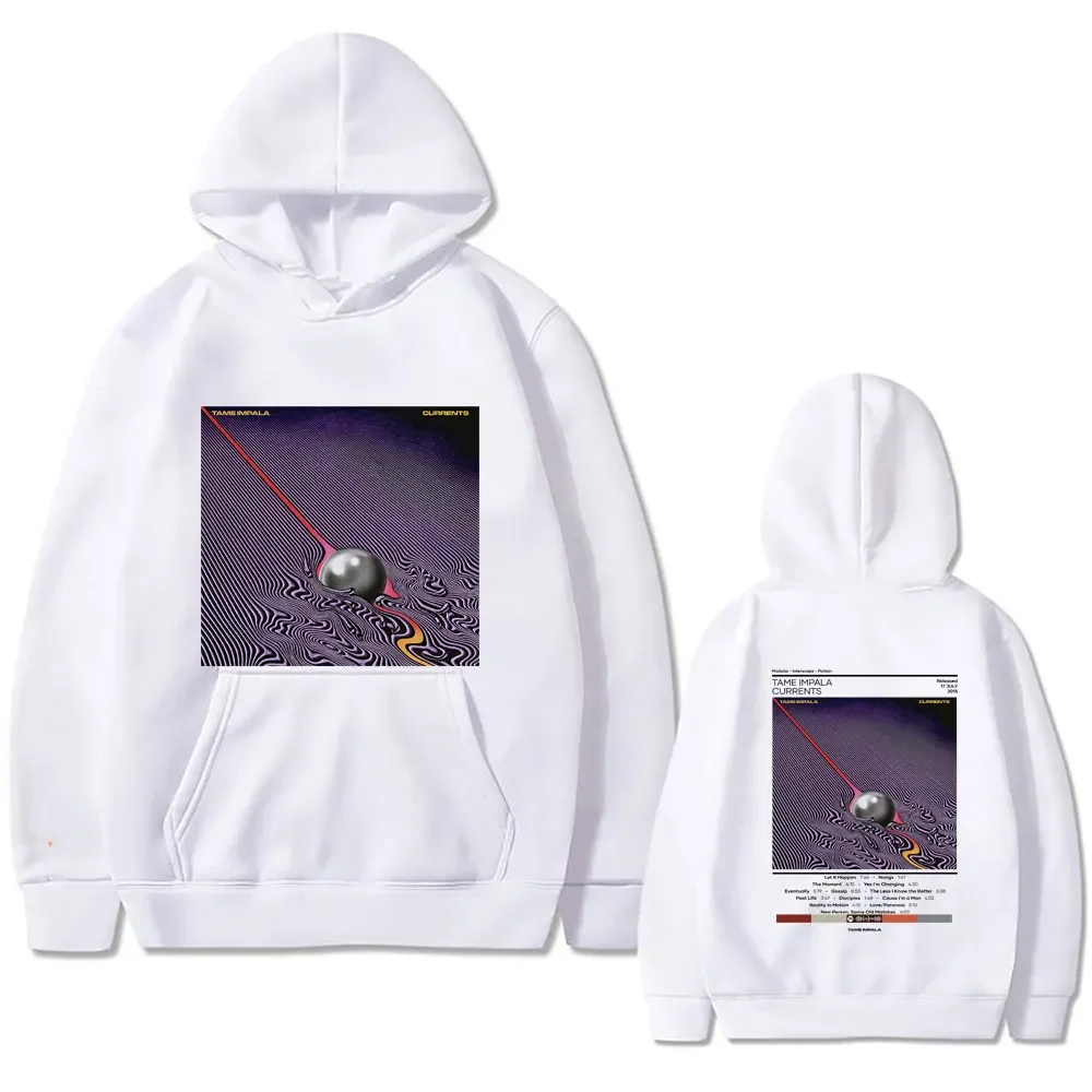 Tame Impala Currents الرجال المطبوعة على الوجهين هوديي Lndie Pop روك باند هوديي ريترو موضة البلوز #6