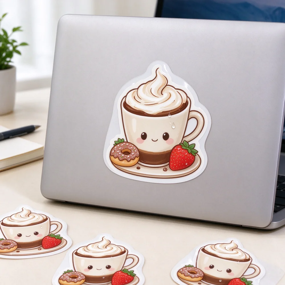 Custom Sticker Your Logo Text Tag PVC Label Vinyl Waterproof Computer Luggage Self Adhesive Personalized Die Cut Stickers view 5
