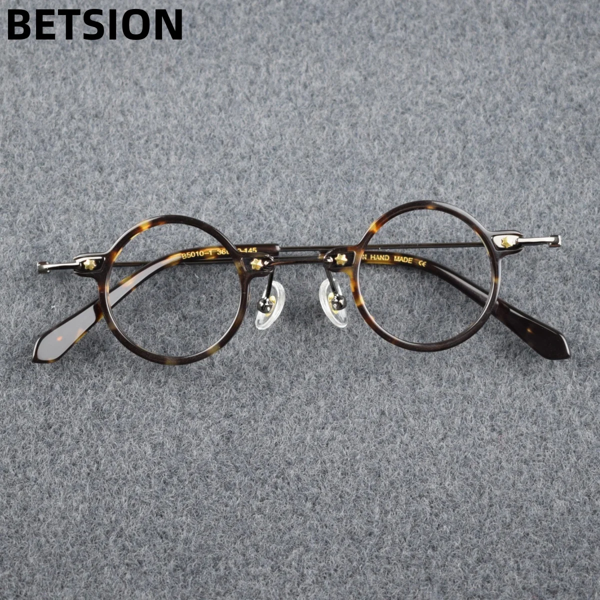 

Fashion Retro Small Round 36mm Steampunk Eyeglasses Frames Acetate Vintage Tortoise Glasses Japan Hand Made Men Women