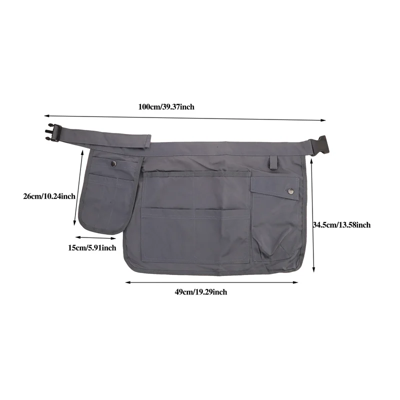 2024 Multipocket Apron Garden Tool Belt Gardening Apron Utility Belt for Home Improvement Housekeeping Half Waist Apron for Home