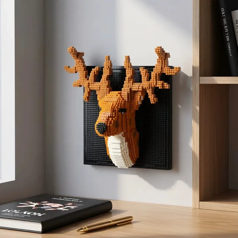 

Wall Art Deer Building Block Assembly Set, Suitable for Adults Who Enjoy Creative Hobbies, 1600 Pieces, Toy Gift for Children and Adults Aged 14 and Above, for Home Decoration or Desktop Display