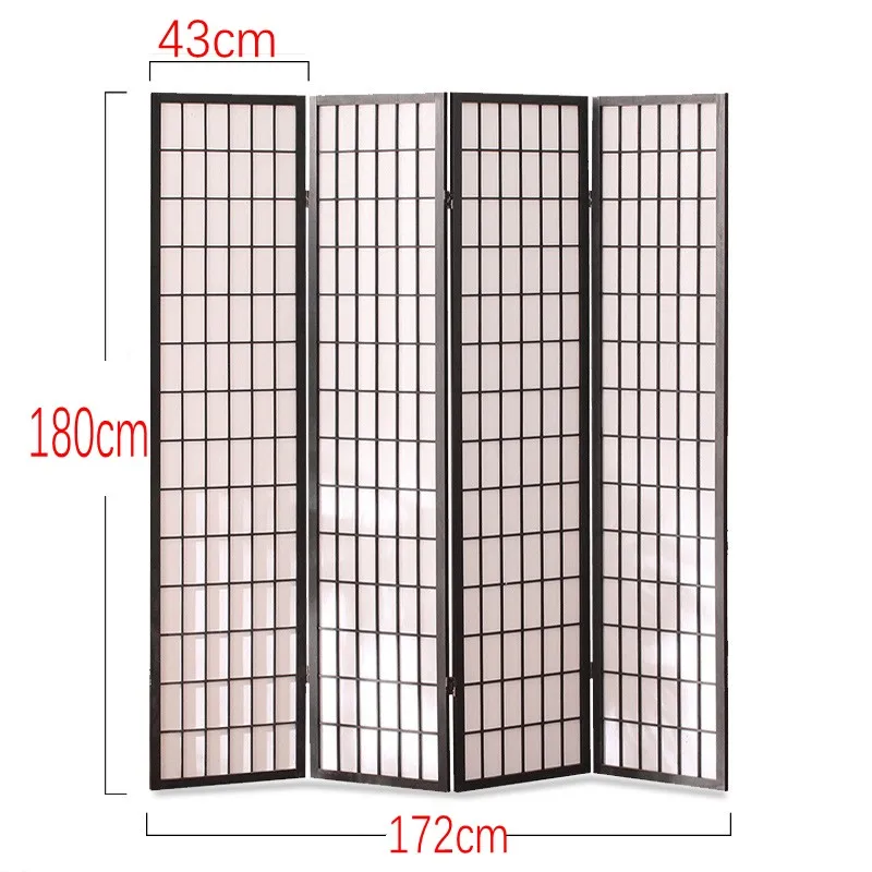 Room Dividers Wall Panels Black Japanese 4-Panel Screen Room Divider Wall Separation Screens Plum Blossom Desk Partition Folding