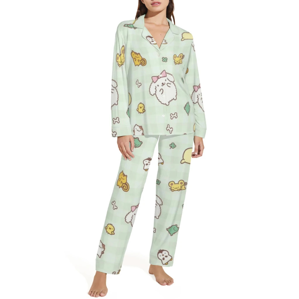 Pijama blanco Sanrio, patrones seleccionados de Minso, estilo lindo