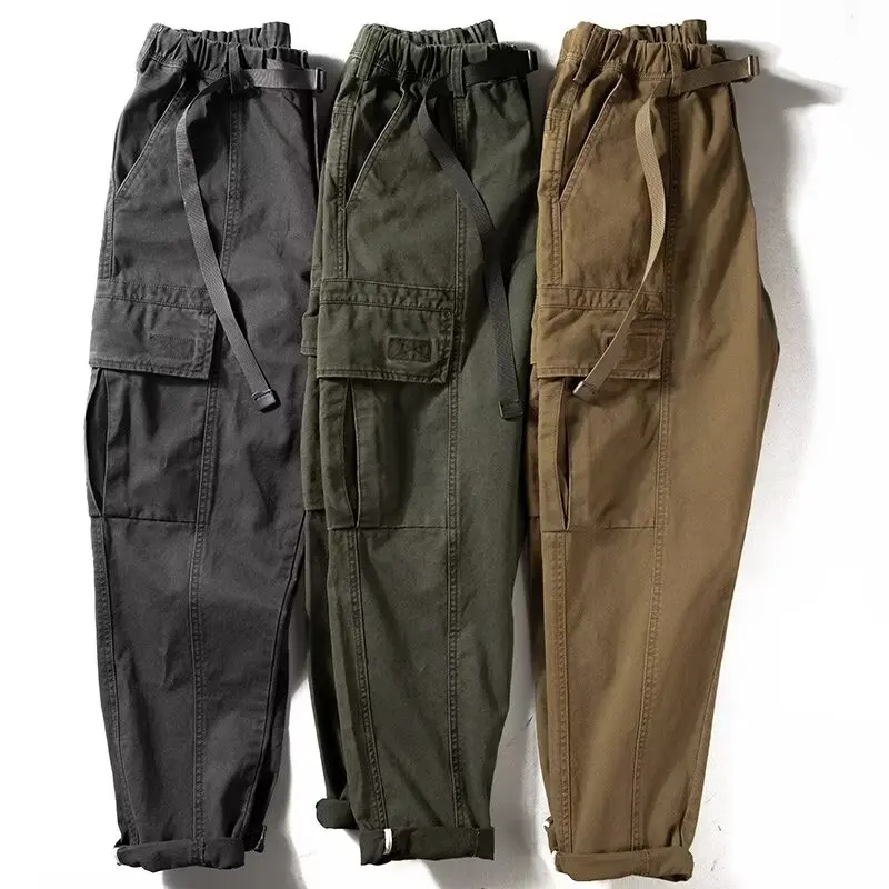 

Heavyweight Waed Pure Cotton Multi-ket Work Trousers Men's Japanese Sle Cone Casual Wear-Resistant Straight Leg Work P...