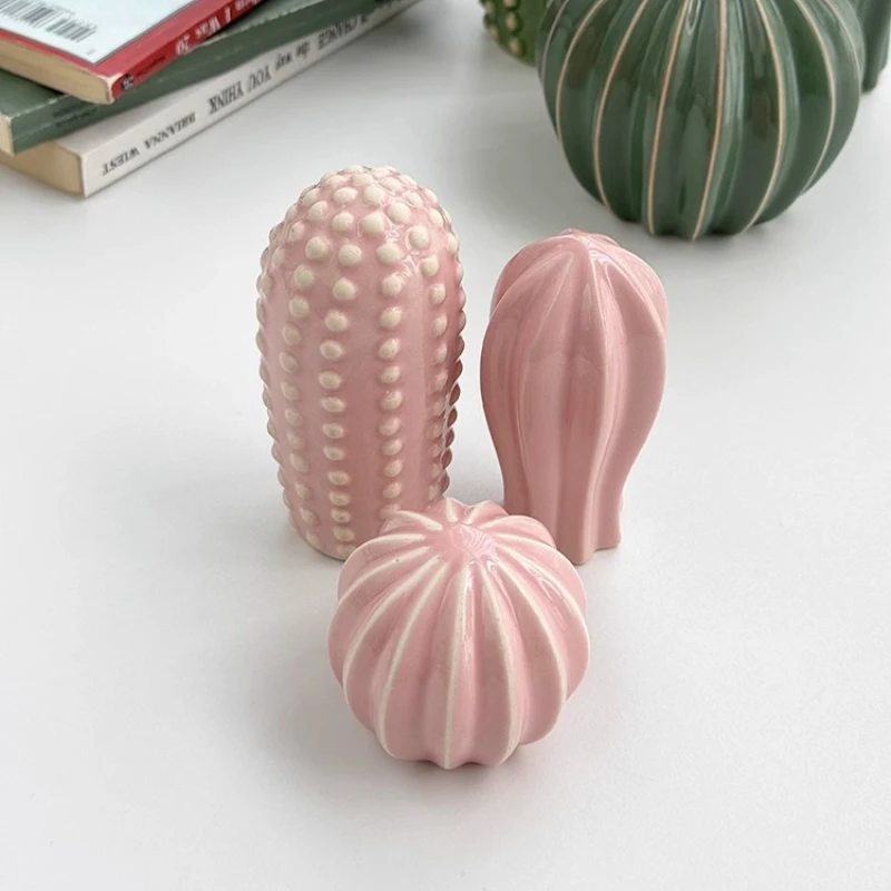 Nordic Ins style ceramic cactus decoration ornaments living room bedroom home decoration crafts shooting props  home accessories