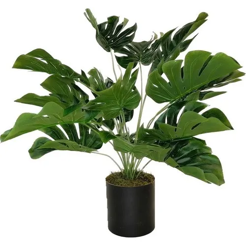 Nettenevime Artificial Flower Monstera Camel Bottom Black Plug Lounge Flower 18 Leaf 58CM