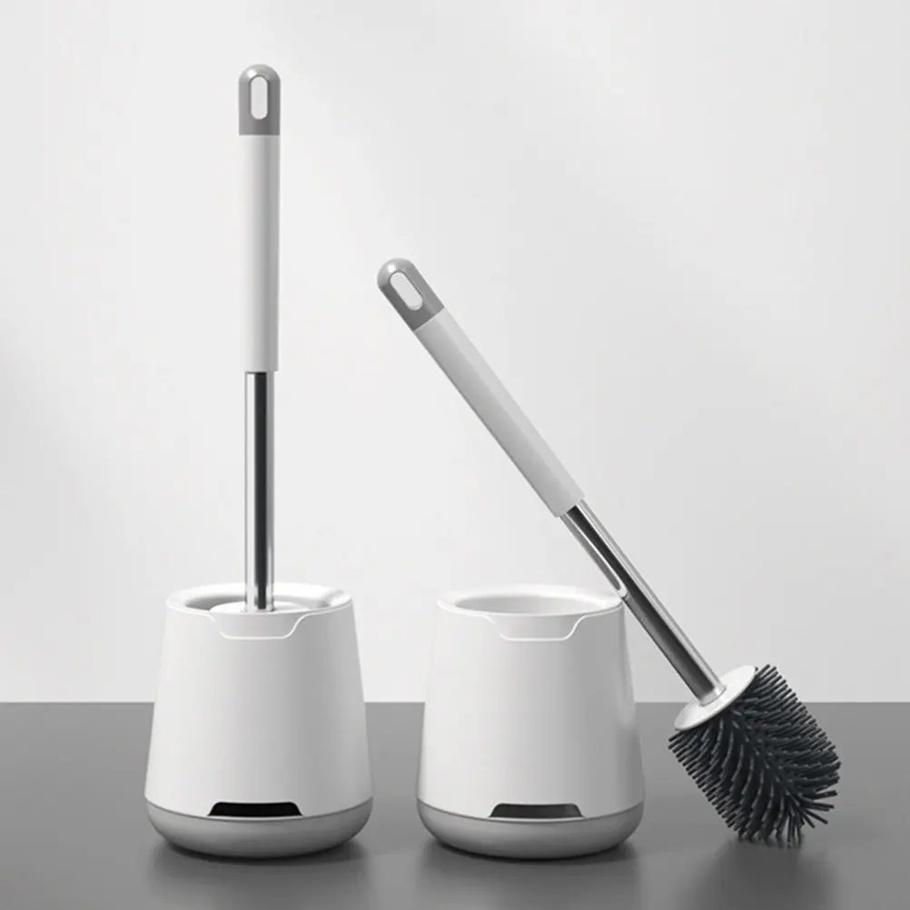 1Set Wall-Mounted Toilet Brush Compact Bathroom Cleaning Tool Efficient Scrubber for Toilet Bowl and Bathroom Surfaces