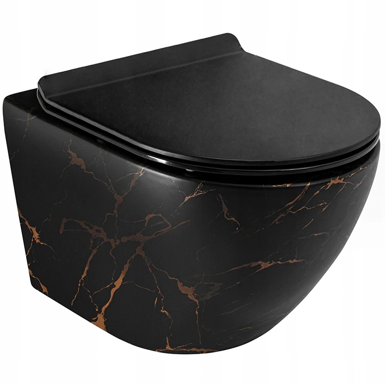 Toilette murale en marbre couleur mate, design chinois, vente en gros