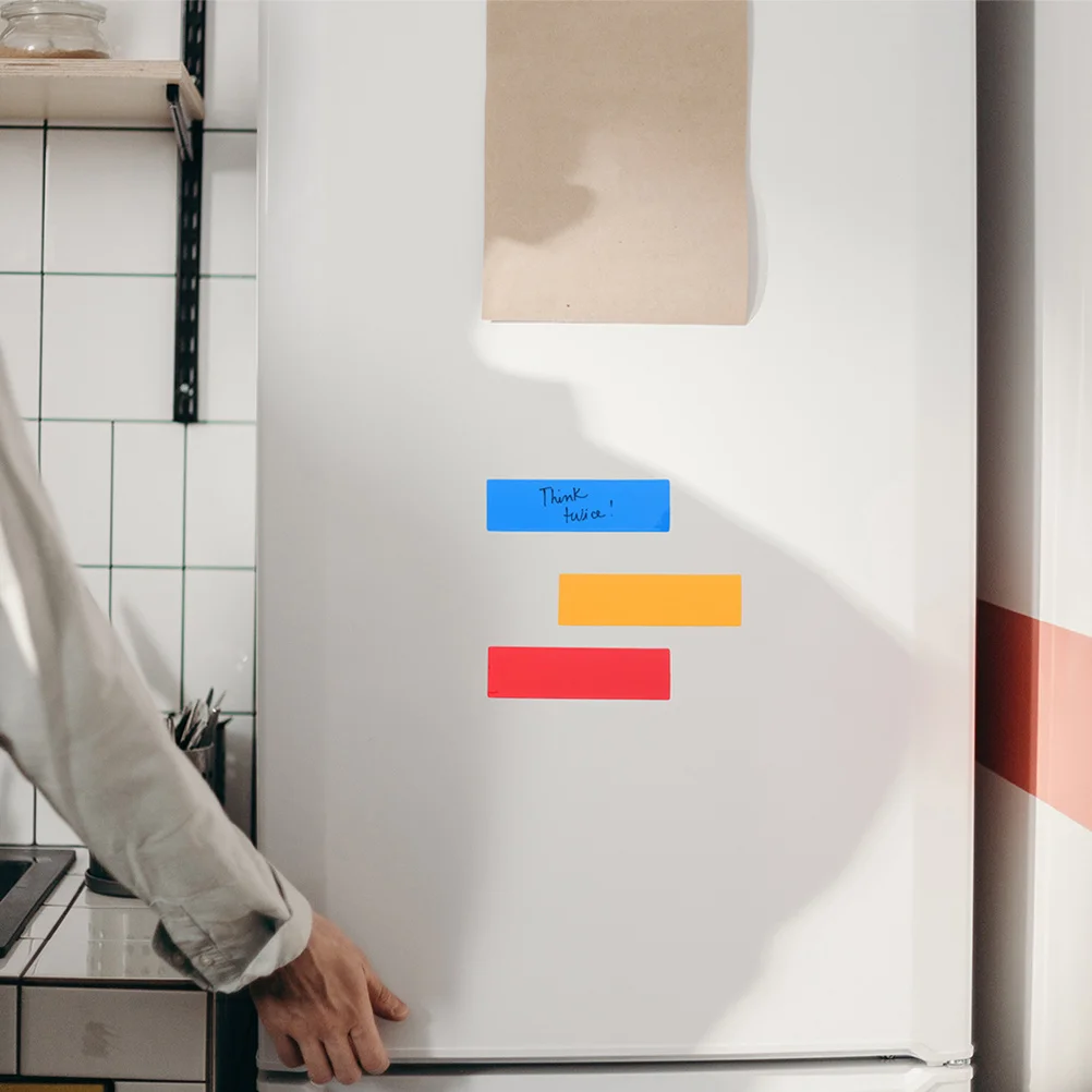 

60Pcs Reusable Magnetic Label Dry Erase Stickers for Fridge Whiteboard Classroom Office Kitchen Warehouse Organization