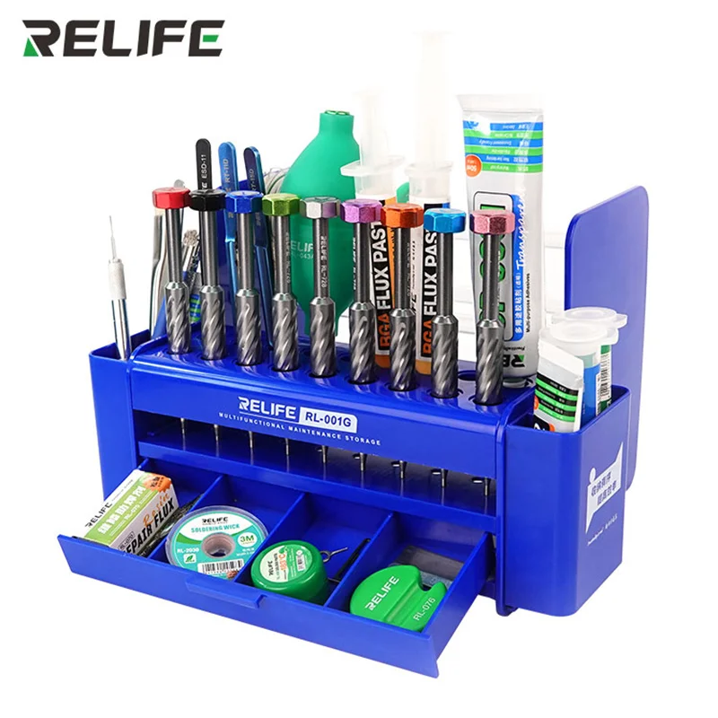 RELIFE RL-001G Boîte de Rangement Universelle avec Grande Capacité Multifonctionnel Téléphone Portable Pièces de Réparation Classées Boîte Durable