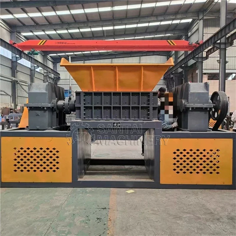 

Automatic Scrap Metal Machine Bottle Recycle Waste Otr Tire Wood Cardboard Car Tyre Plastic Double Shaft Shredder And Crushers