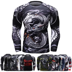 Cody Men Grappling Wear Jiu jitsu gi Rashguard bjj Boxing T-shirts UPF 50+ Male Athletic Running Blouses Compression Gym Tees