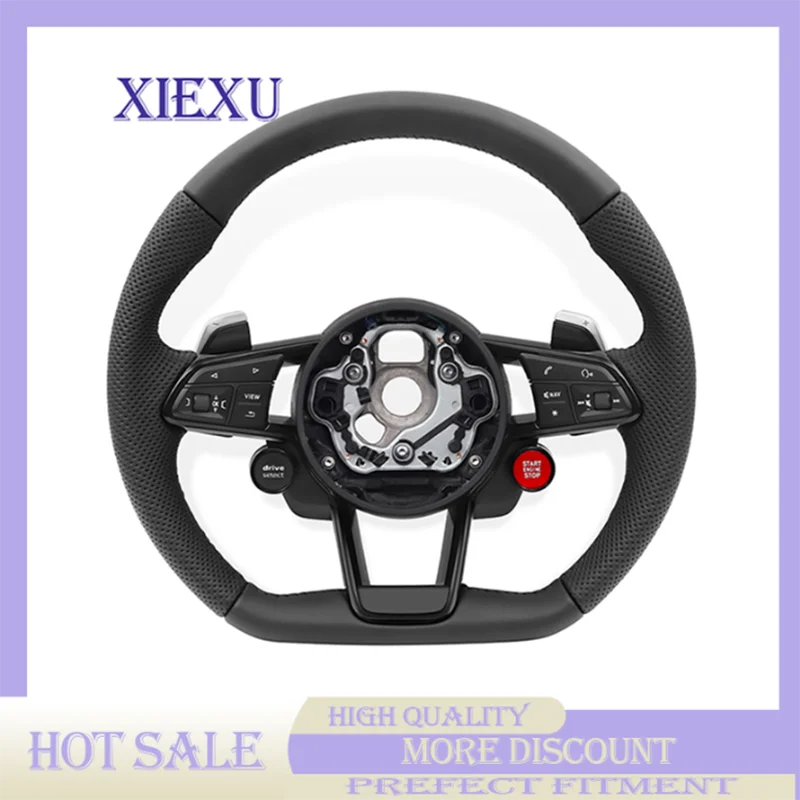

Customized Steering wheel For Audi R8 Carbon Fiber Sport Wheel LED Racing leather Paddle Shifters Sport