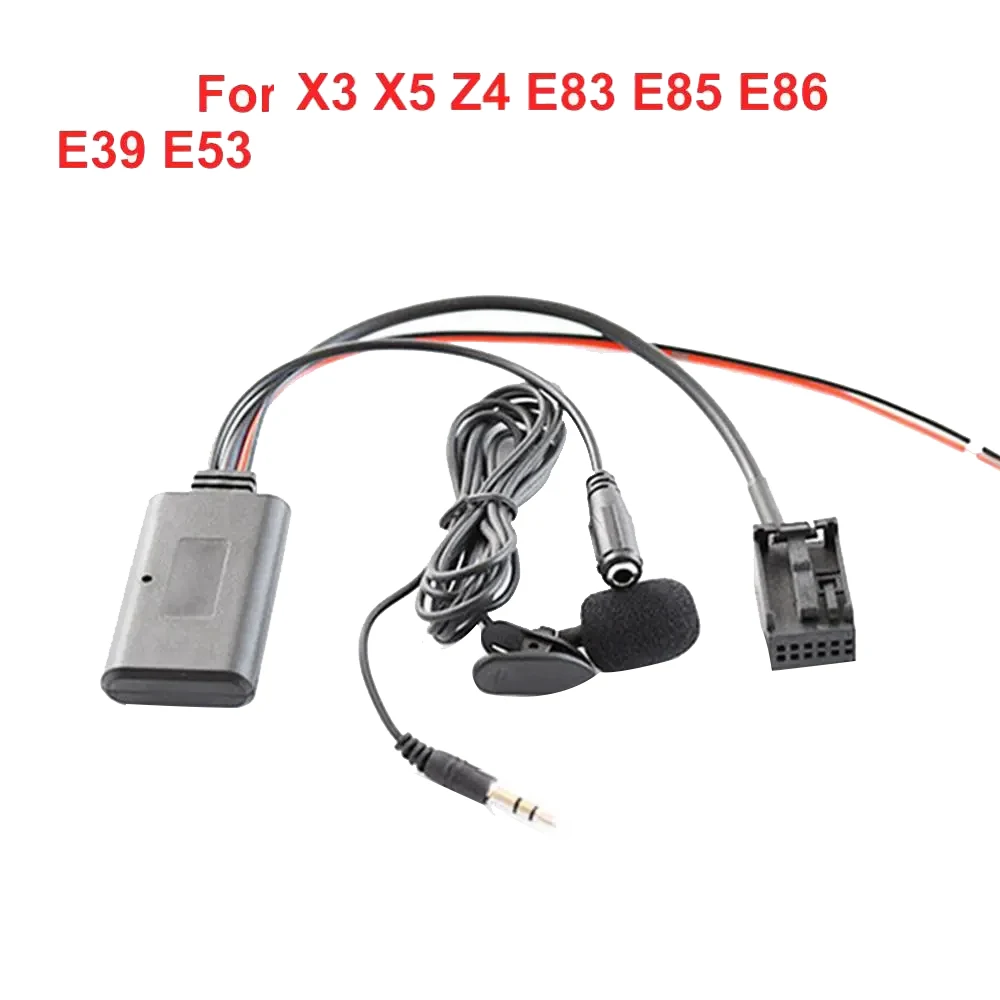 Car Wireless Bluetooth Module Microphone AUX Auxiliary Music Adapter For-BMW X3 X5 Z4 E83 E85 E86 E39 E53