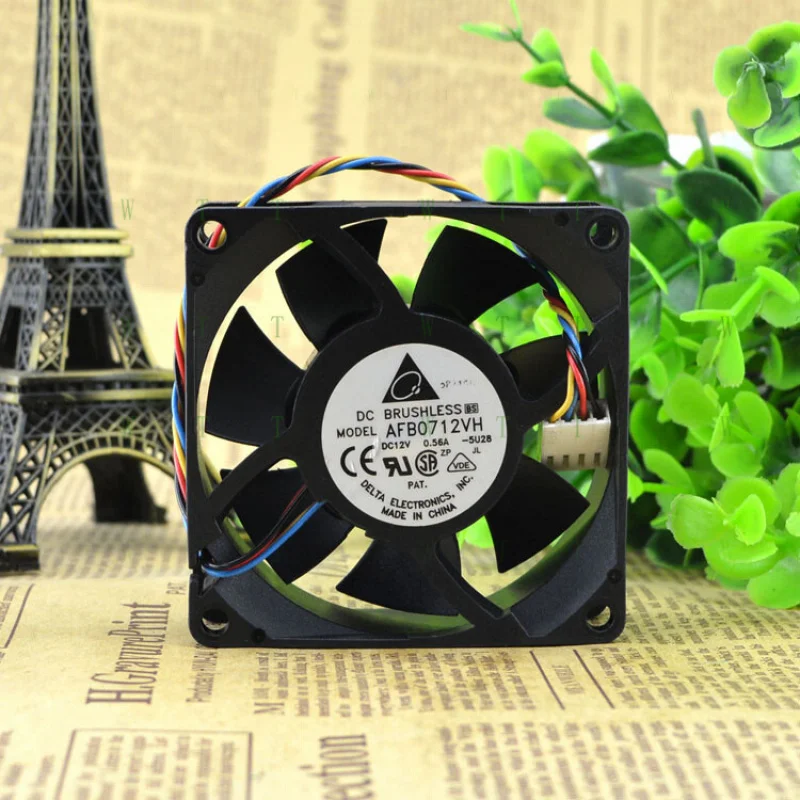 

H 1 шт. для вентилятора Delta AFB0712VH DC 12 В 0,56 А 7025 7 см 4-контактный охлаждающий вентилятор для корпуса