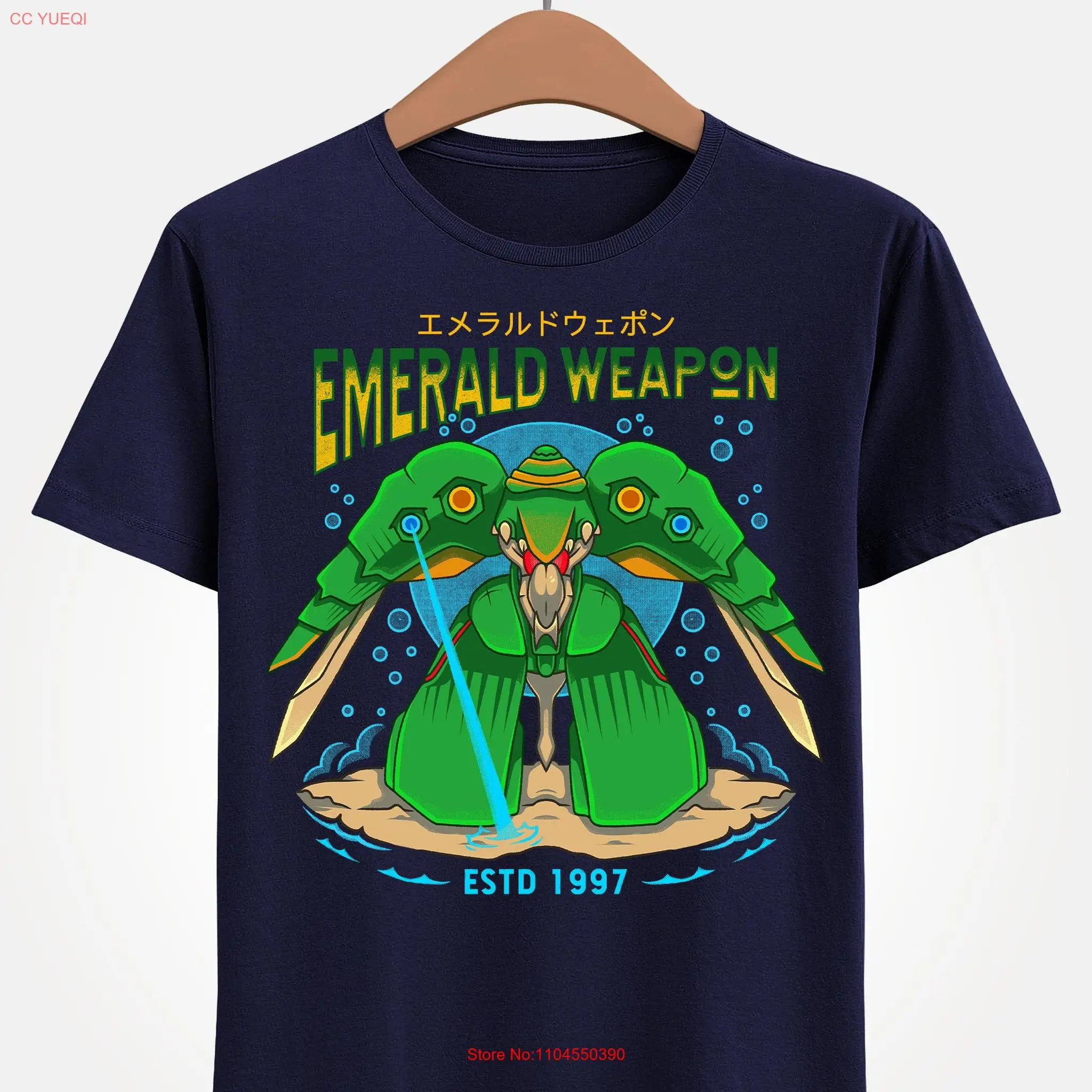Emerald Weapon T shirt Final Fantasy Video Games FFVII FF7 FFXIV FF14 VII Rebirth Planet Protector long or short sleeves