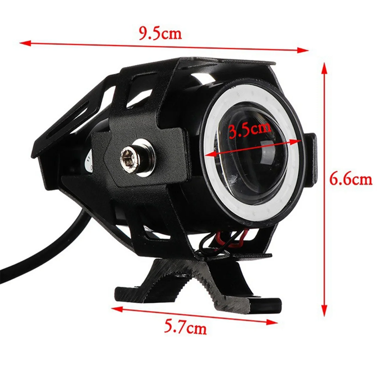 U7 Electric Scooter LED Spotlight Highlight Flashing Angel Eyes Motorcycle LED Light for Electric Scooter Remodel A