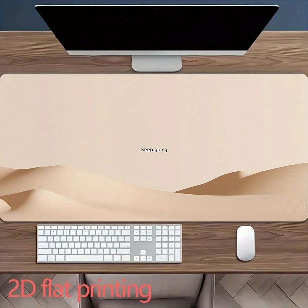 Beige Multi-Size Desk Mat, Non-Slip Rubber Base, Premium Cloth Mouse Pad for PC Laptop Office, Durable Gift for Family & Friends