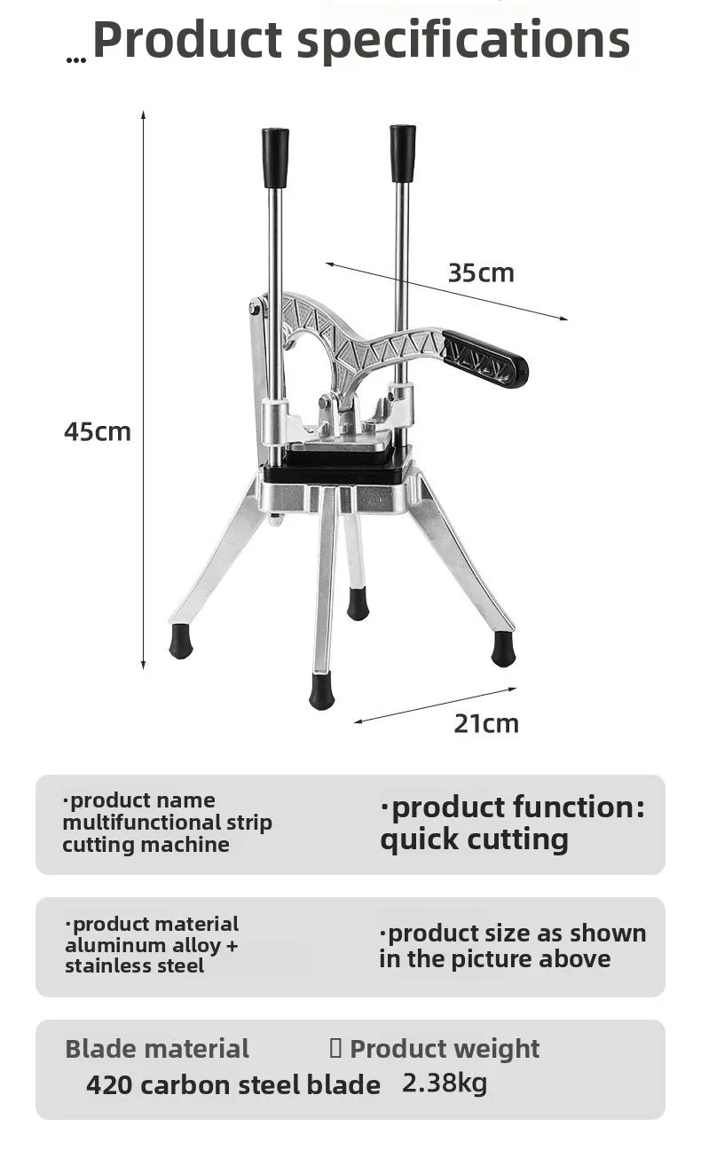 Hot Sale Commercial Multifunctional Strip Cutter Household Kitchen Manual Strip Cutter