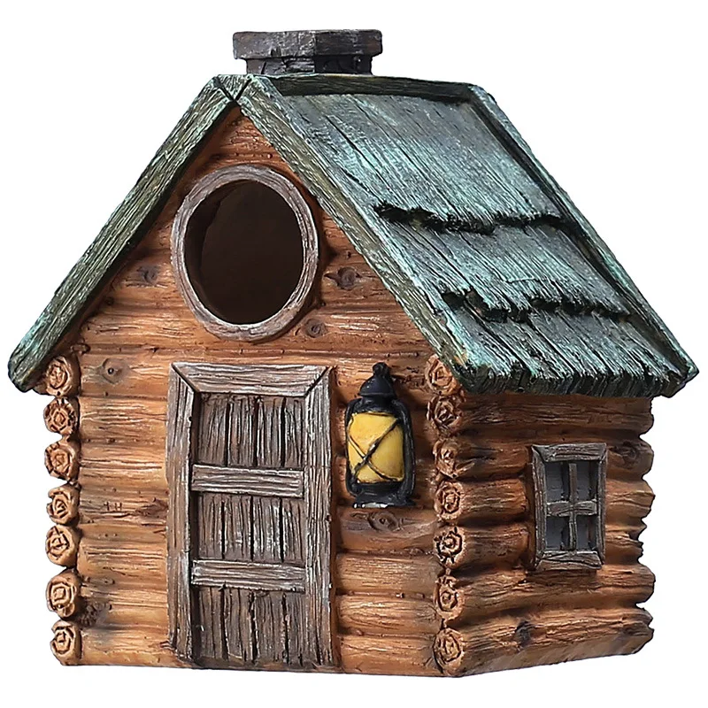 Creative Bird House Tree Hanging Ornament, Outdoor Courtyard Garden Decor, Warm Bird Breeding Nest Hanging Decor