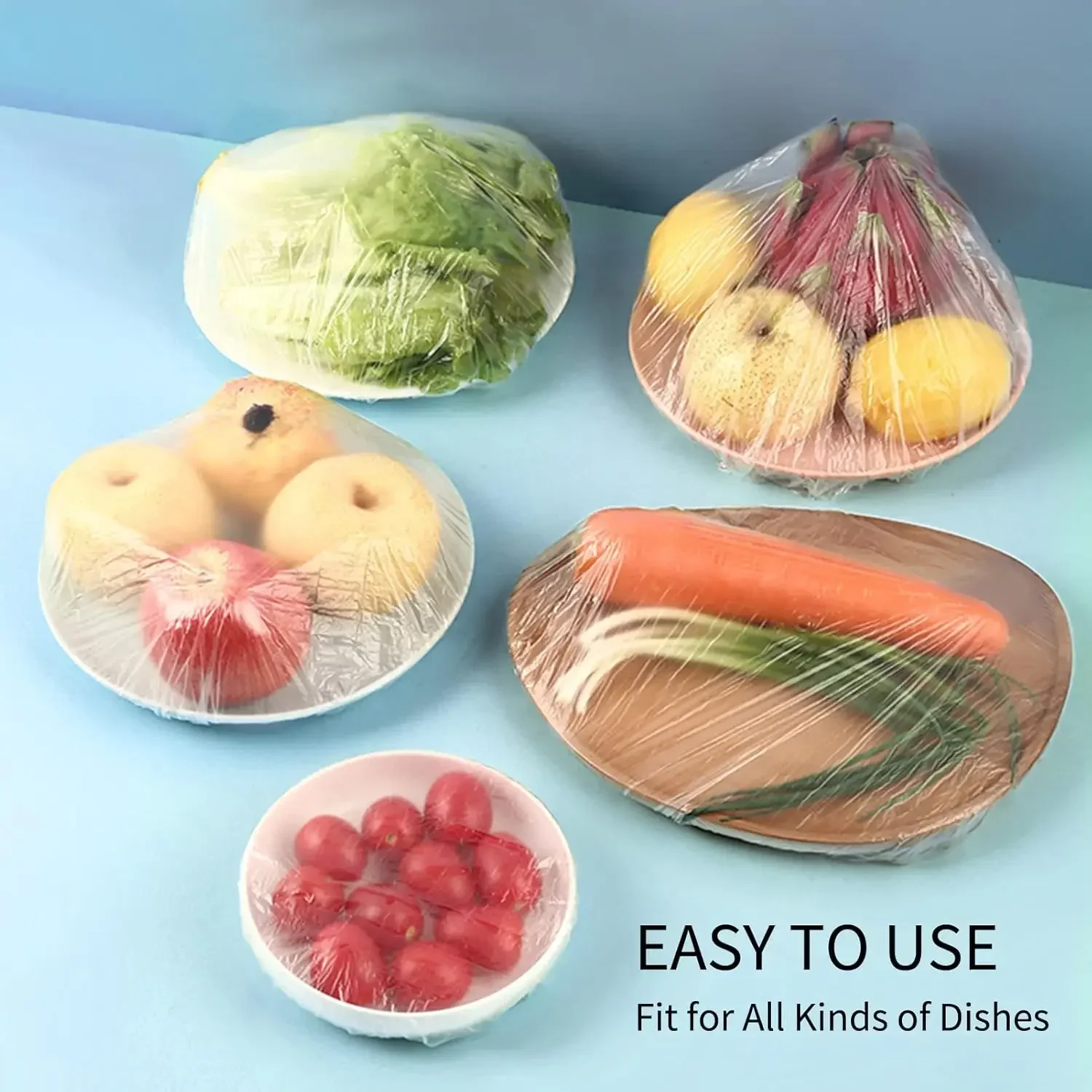 

Disposable Transparent Plastic Food Covers, Food preservation bag, Elastic cling film, Food storage bag,Kitchen supplies