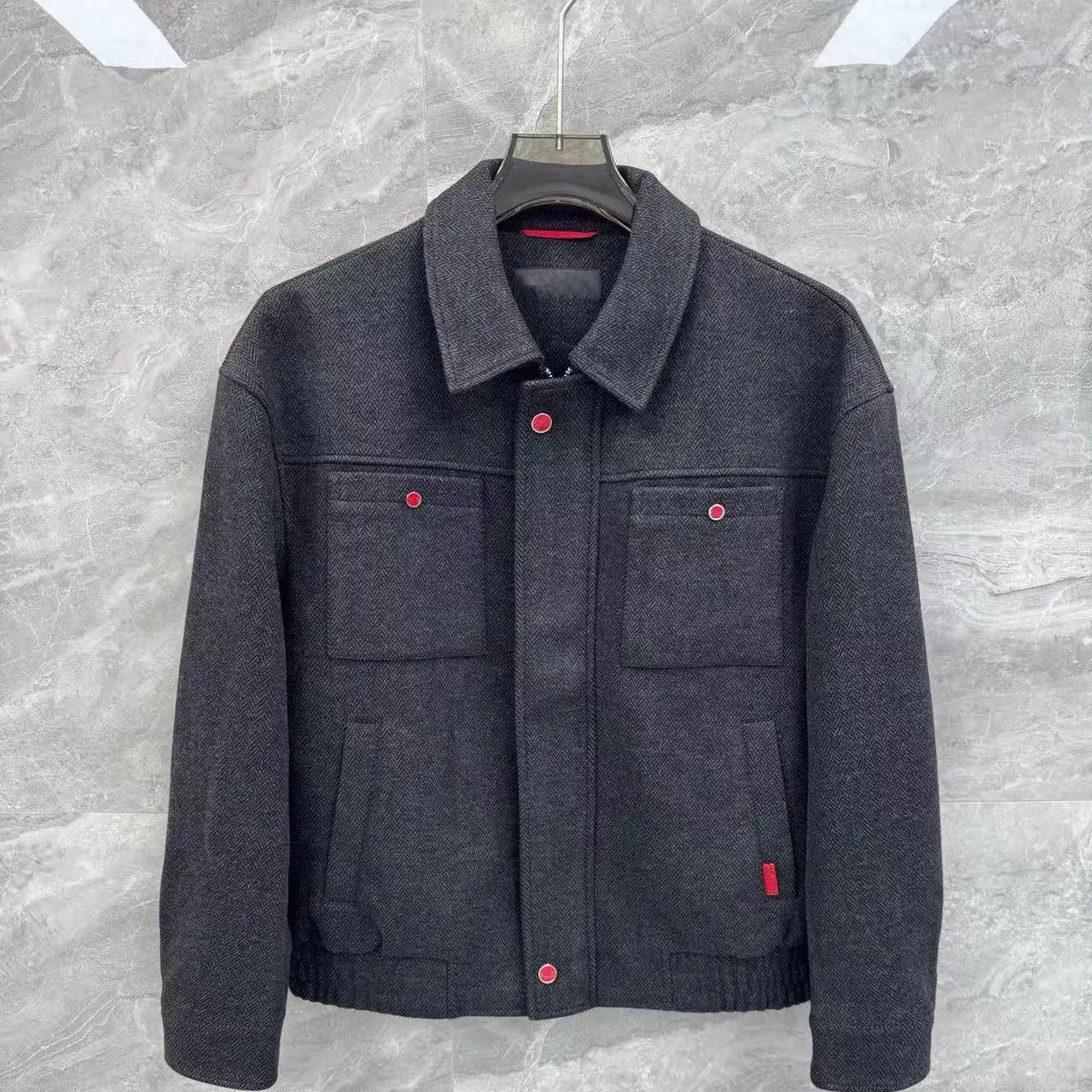 

Kiton Italian Men's Clothing 25 Autumn and Winter New Fashion Casual Simple Lapel Wool Jacket