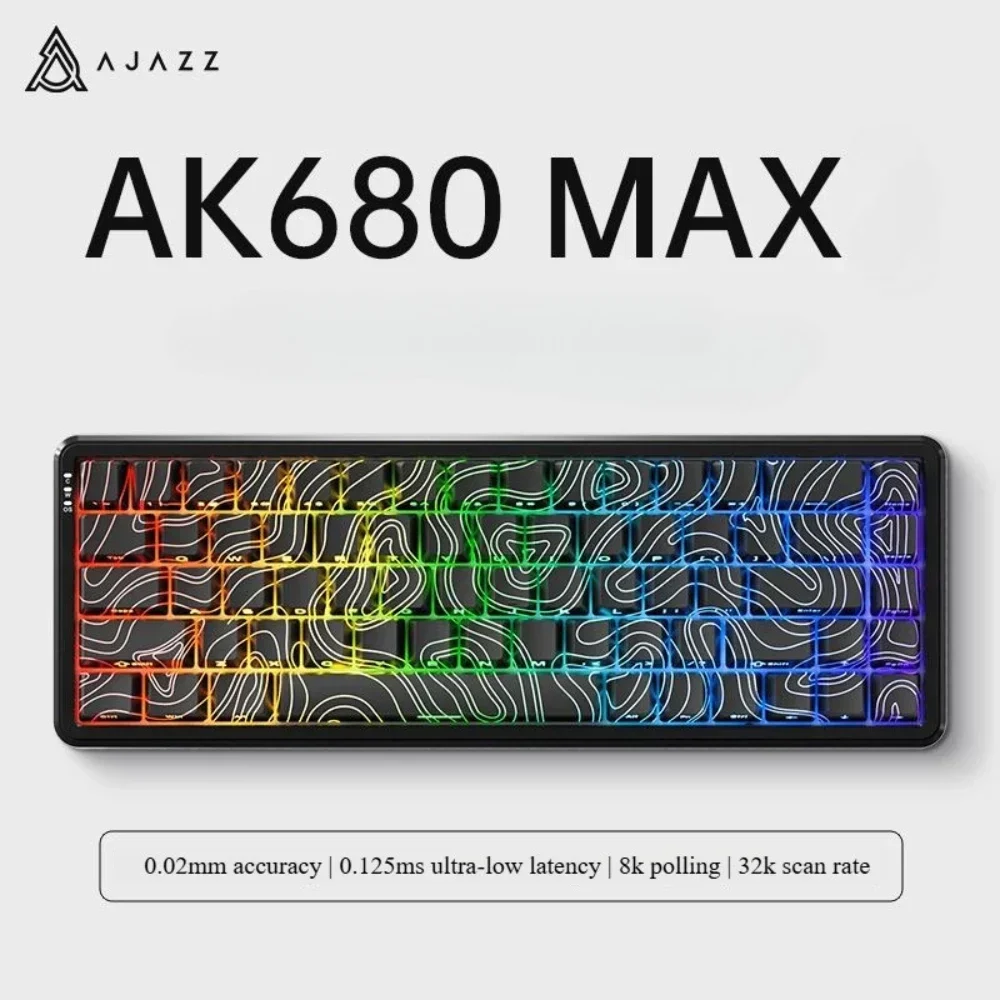 AJAZZ AK680 Max Rapid Trigger Keyboard Magnetic Switch Full-key Hot Swappable 8Khz RGB Hot Swappable Custom Gaming Keyboard